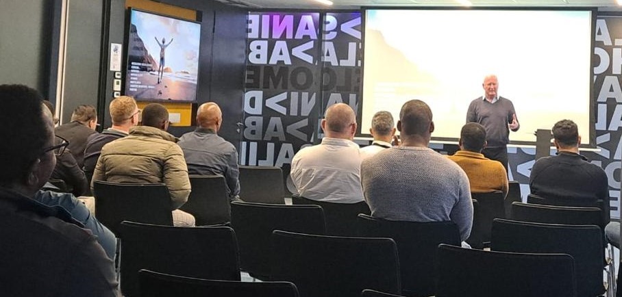 David Gemmell with the Accenture audience